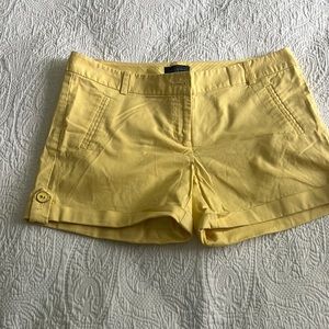 Woman yellow shorts